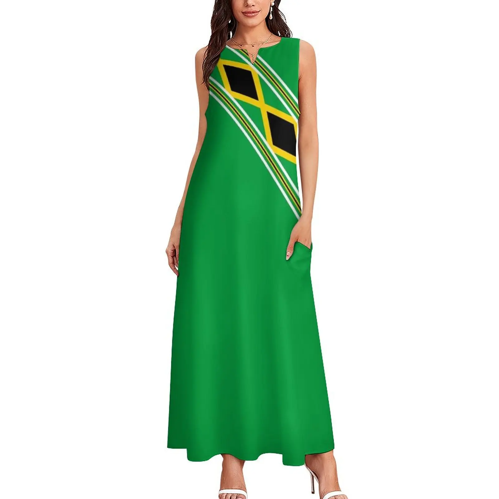 Jamaica Flag Stickers, Gifts and Products - Named Long Dress dress women summer evening dress Dance dresses