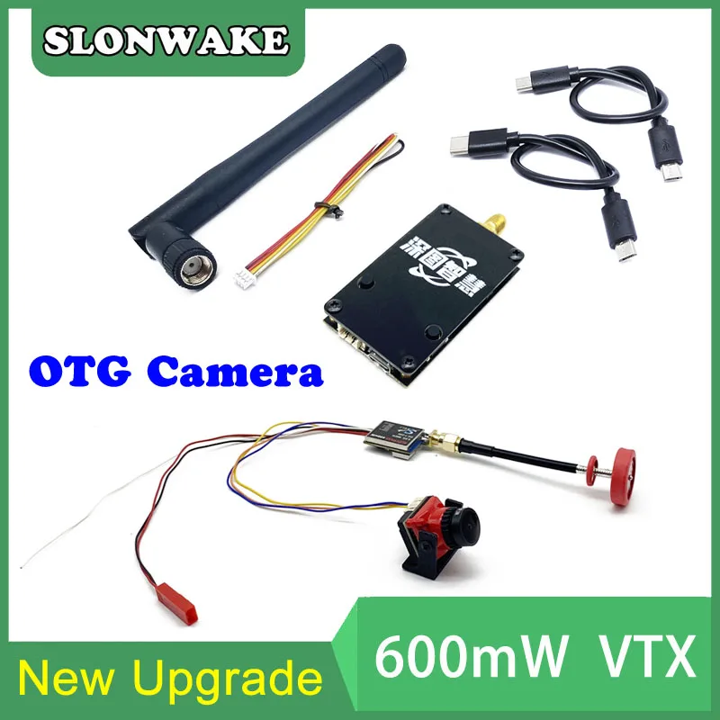 5.8G 600mW 48CH VTX Transmitter launcher+CMOS 1800TVL FPV Camera+5.8G OTG Receiver for Android Smartphone use for RC Multicopter
