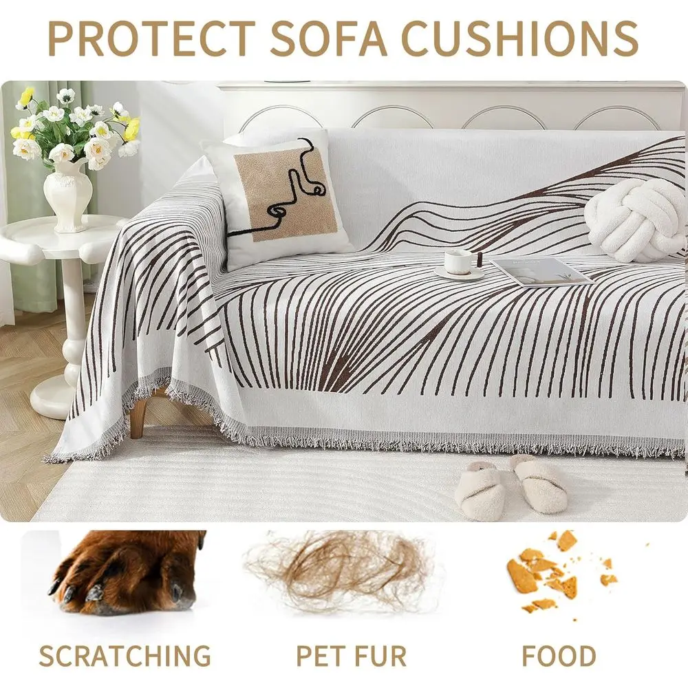 Pelindung Sofa 3-Bantalan Ramah Hewan Peliharaan, Dapat Dicuci, untuk Sofa Bentuk L, 71x134 - Anti-Selip, Tebal, untuk Anak-Anak dan Anjing
