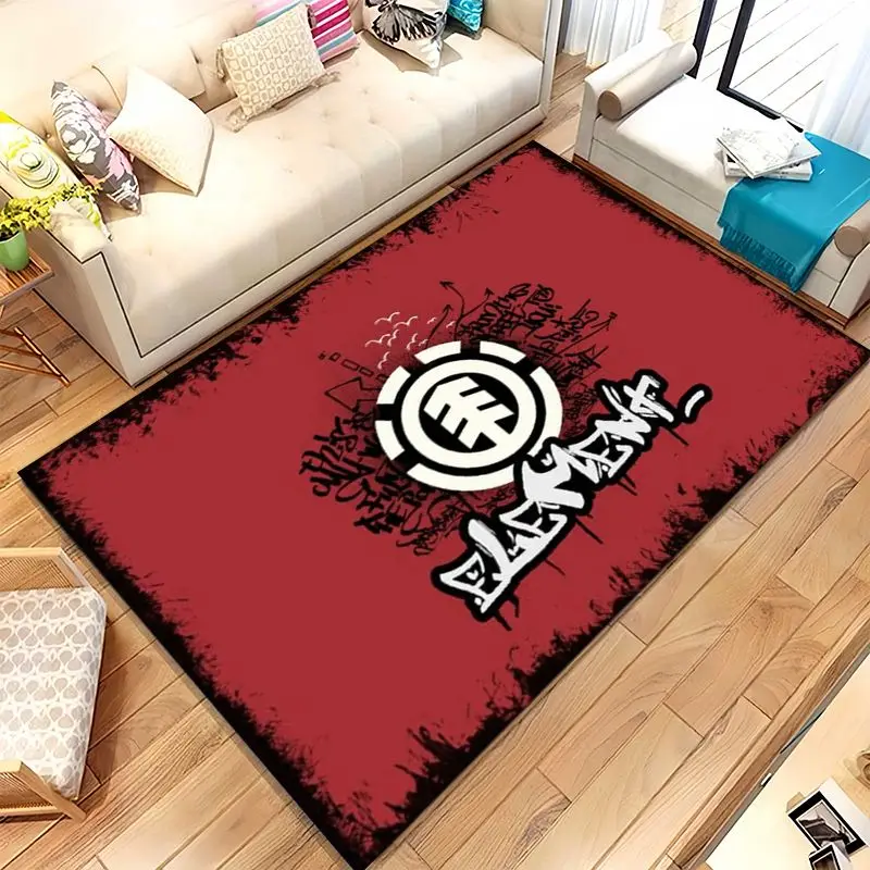 Fashion Boardsport Logo E-Element Skateboards Non-Slip Large Area Rug for Living Room,Bedroom Carpet Mat for Sofa,Home Decor