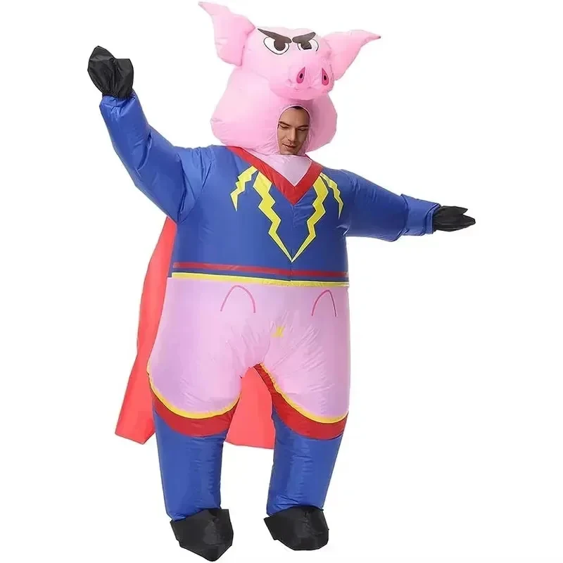 

❤New 2026 Cosplay Costume JASHKE Inflatable Super Hero Pig s s for Adult$o$0 Coszei★Halloween gift