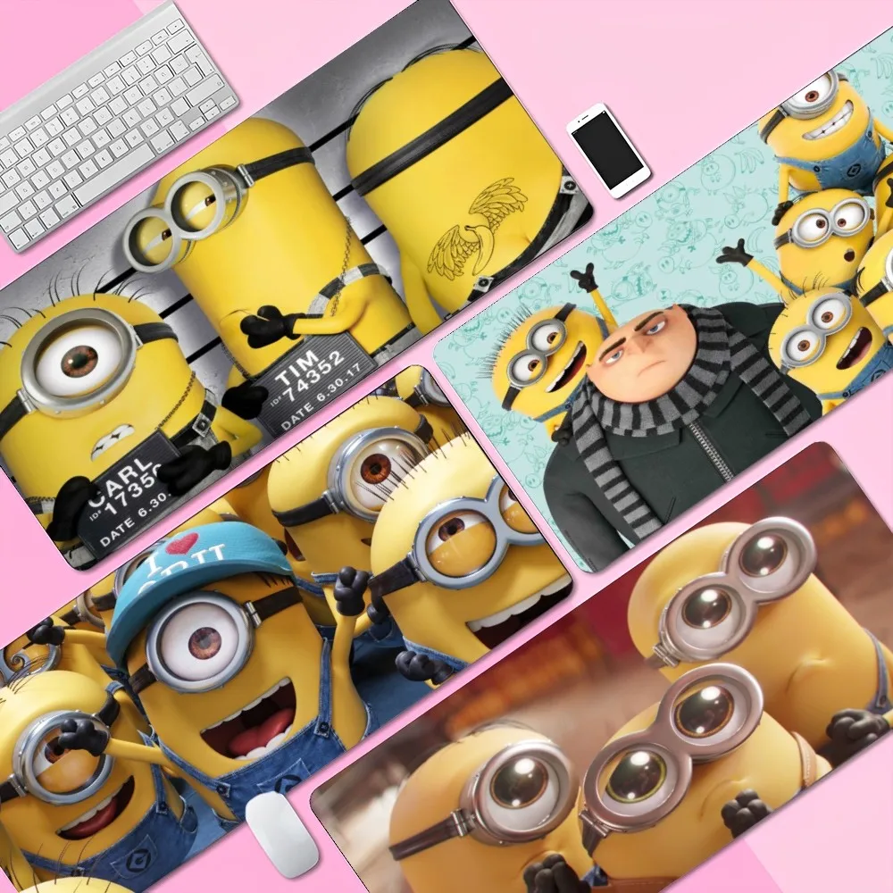 Cartoon L-Lovely M-Minions Mousepad Custom Skin Desktop Desk Mat Kawaii Gaming Accessories Students Writing Pad for PC Computer