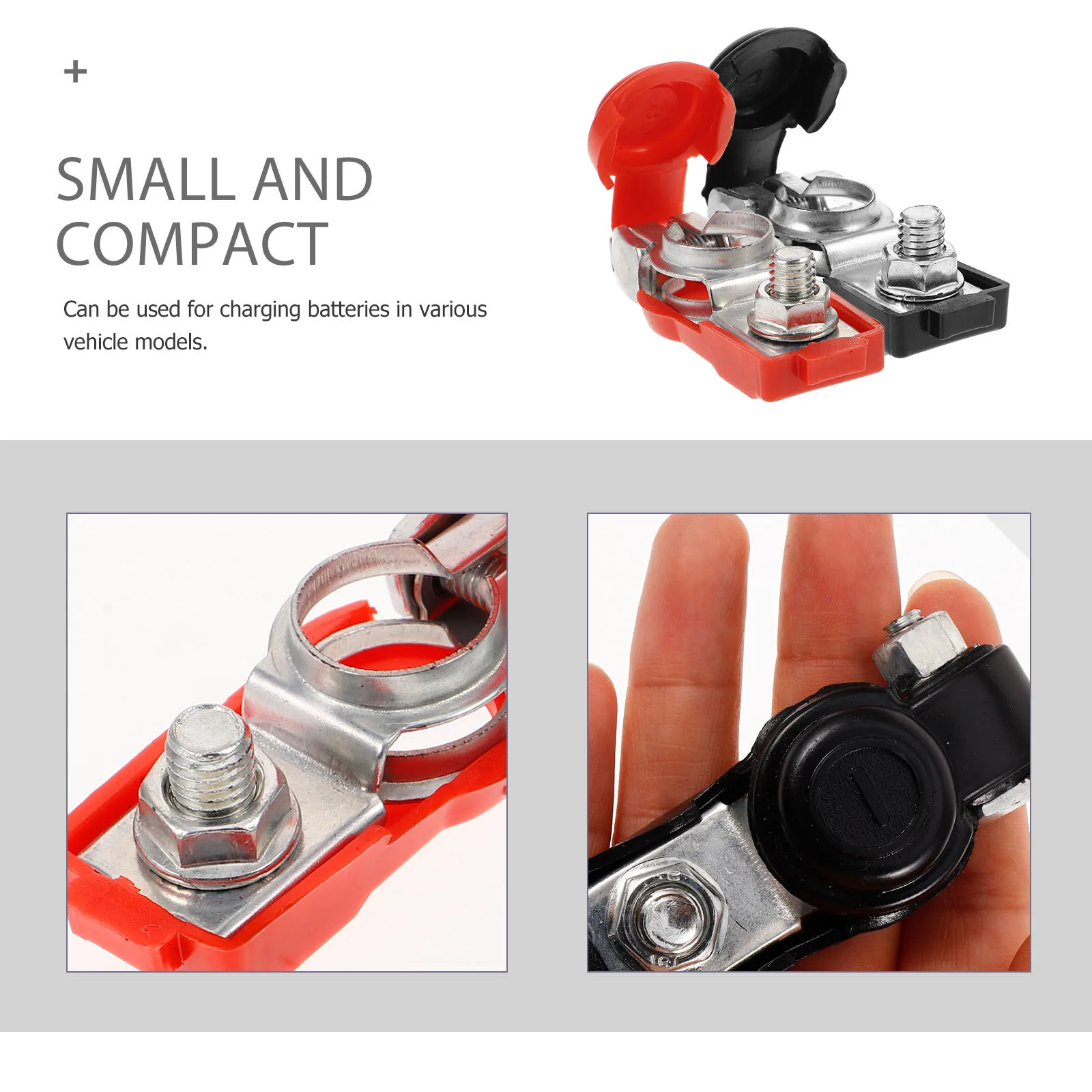 

2pcs Car Universal Terminal Clips For Truck Durable Clamps For Terminal Electrical System