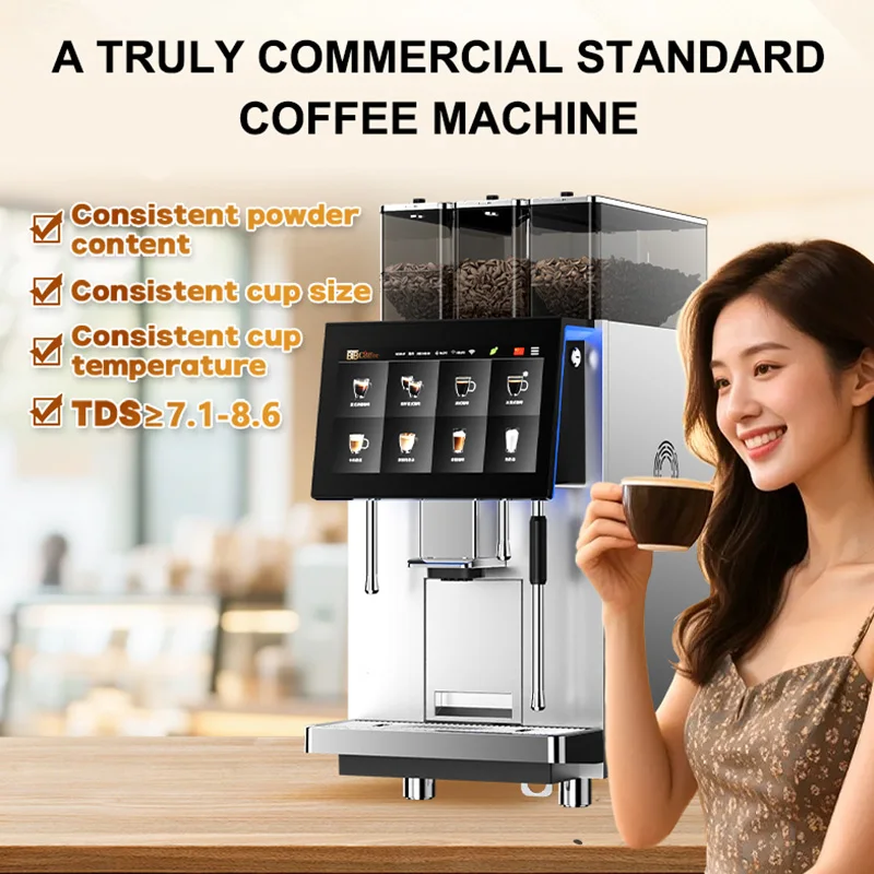 BTB-302 Digital Touch Screen Coffee Machine Super Commercial Automatic Espresso Machine Hotel restaurant robot coffee machine