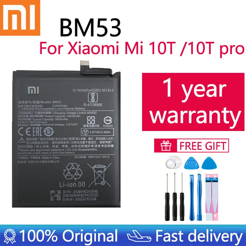 

New High Qulity 5000mAh BM53 Battery For Xiaomi Mi 10T pro