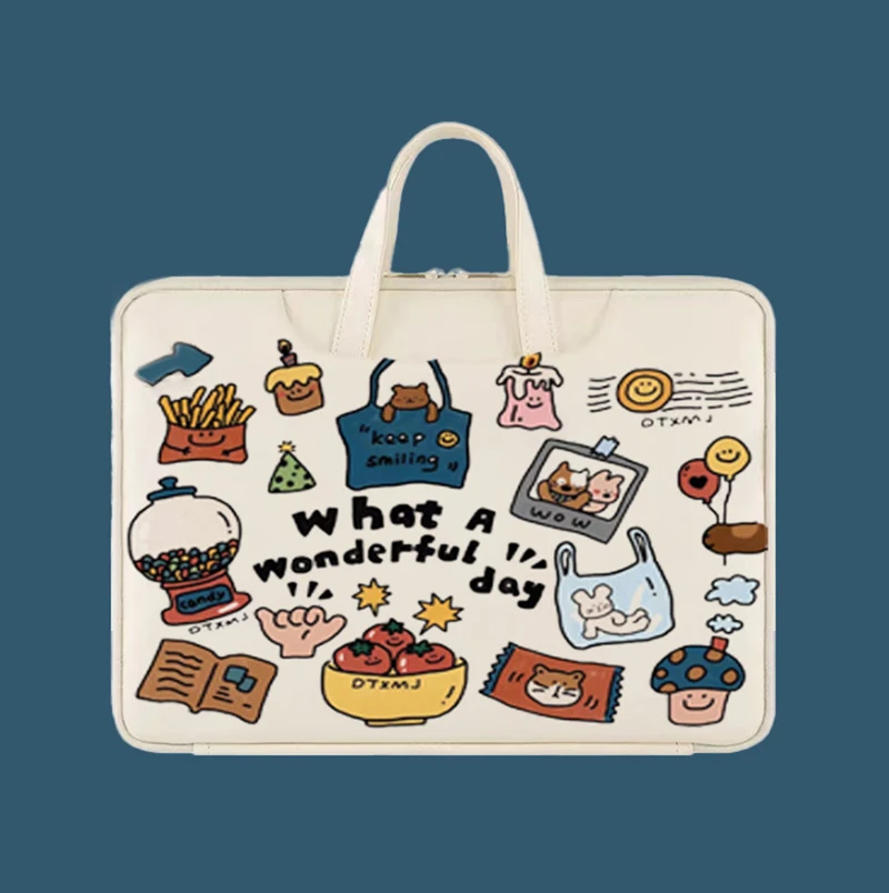 Ins Cute Laptop Bag Waterproof Notebook Sleeve 13 13.3 14 15 15.6 16.1 Inch Macbook Acer Dell LG Samsung Laptop Bag Cover 2024