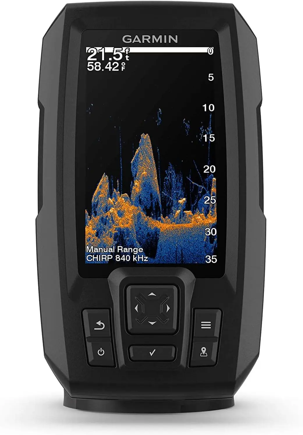 Garmin Striker Vivid 4cv Bundle with Transducer and Protective Cover, 4-inch Color Fishfinder, Vivid Scanning Sonar Color Palett