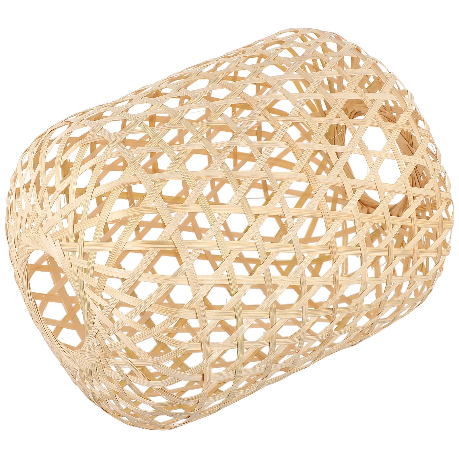 Vintage Bamboo Lampshade Woven Material Lampshade for Ceiling Lights Pendant Fixtures Home Office Bar Shop Party