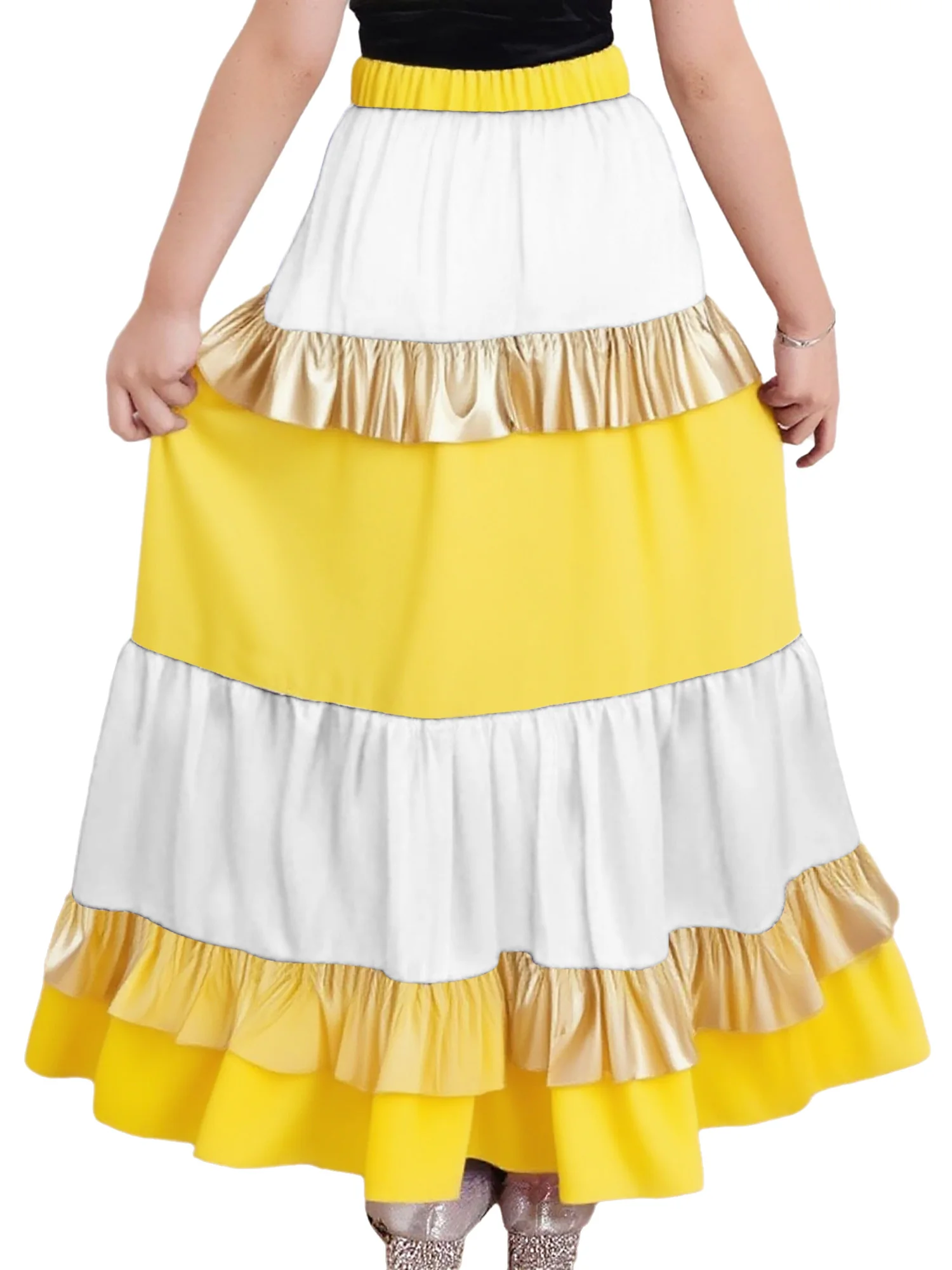 Spanish Costume Girl Long Flamenco Style Dress Ballroom Skirt for Girls Child  Polka-Dot Dance Dresses Costumes for Kids Clothes
