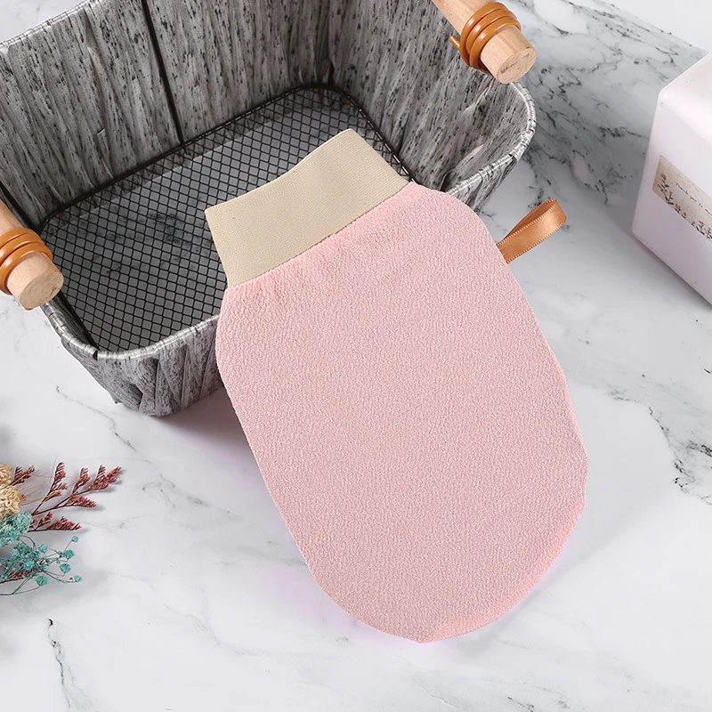 قفاز تقشير للجسم والوجه - مقشر للاستحمام والدش للتنظيف العميق وإزالة الألوان والتدليك #3