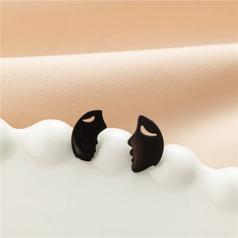 Punk-Spinnennetz-Ohrringe für Frauen, Edelstahl-Musikbrillen-Pinguin-Ohrstecker, Minimalistische Ohrpiercing-Schmuckgeschenke – Detail 17