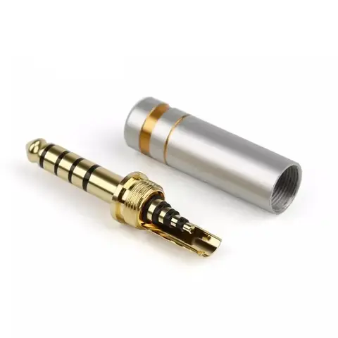 Consumer Electronics 4.4mm Connector Headphone Jack Balanced Interface Speaker Terminal Aluminum Alloy Shell 4.4 Plug Amplifer