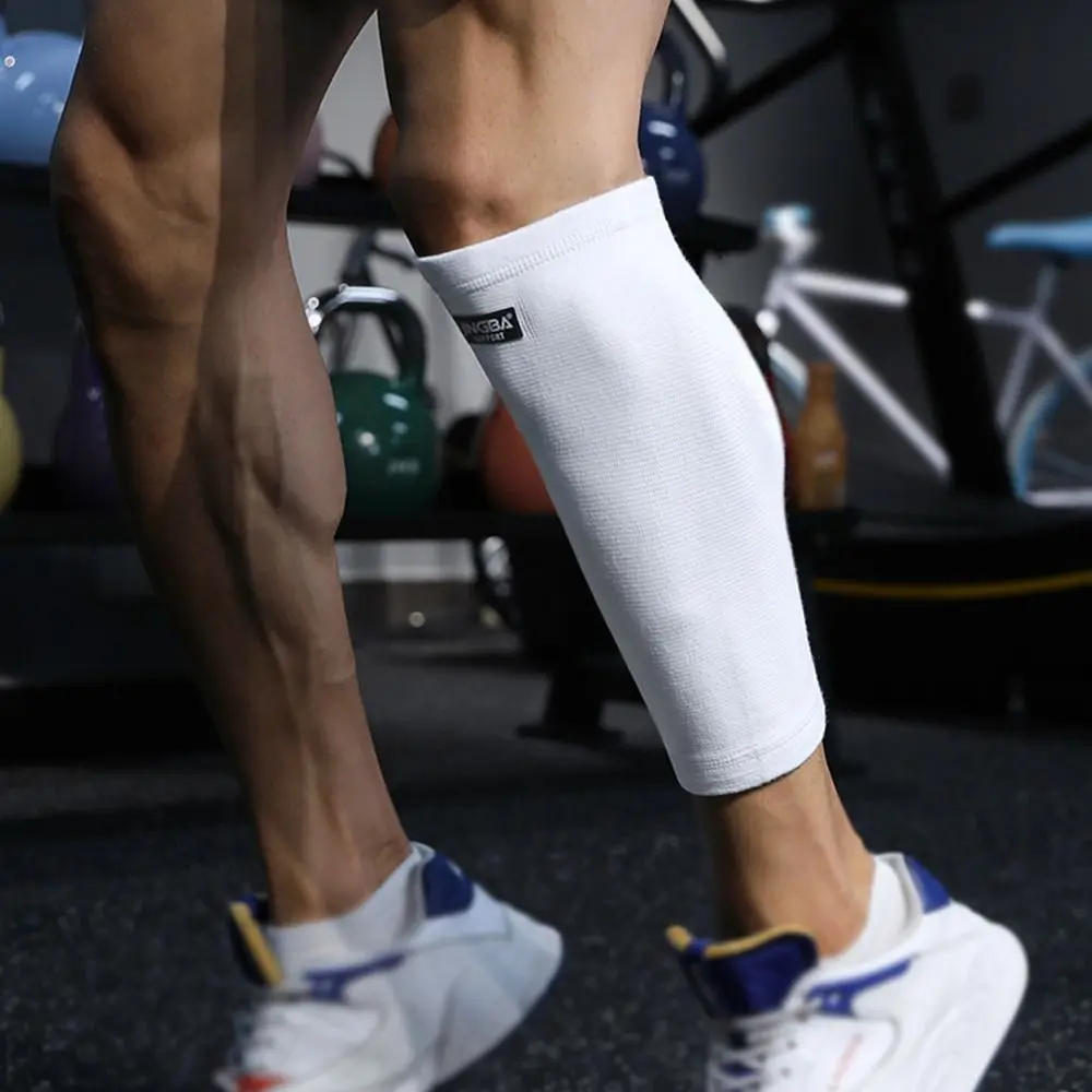 

New White Calf Support Elastic Knitting Compression Sleeves Damping Pain Relief Shin Splint & Calf Protector Soccer