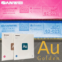 SANWEI AU Golden Table Tennis Rubber Non Sticky Ping Pong Rubber Sheet Blue Pink with Cake Sponge Made In China