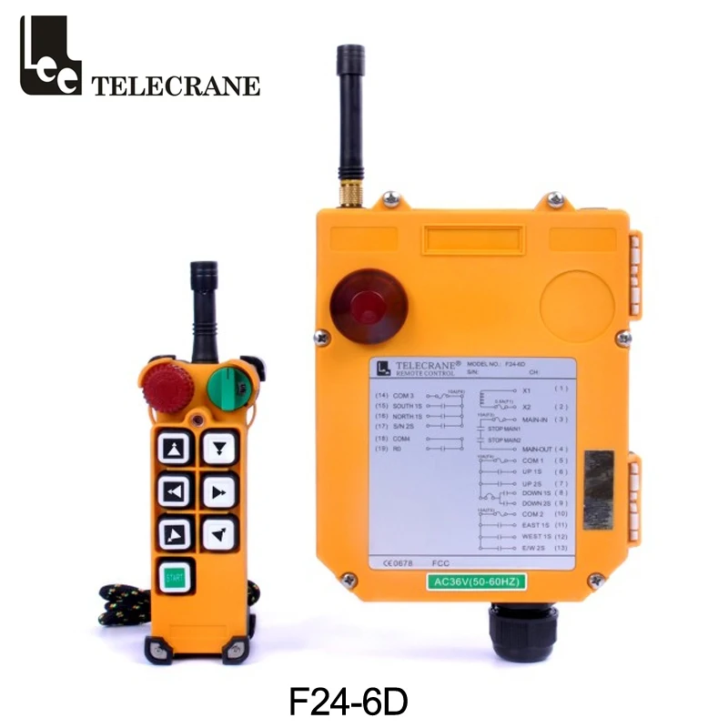 

Telecrane RC F24-6D Six Double Speed Button Industrial Wireless Radio Remote Control A24-6D