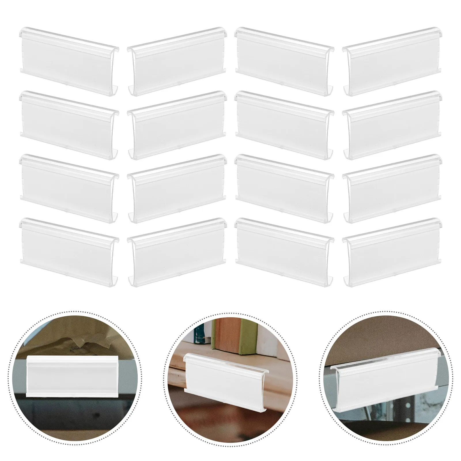 

Transparent Clip Label Holders Display Stands Price Tag Clipper Useful Shelf Sign Holders Merchandising Accessories