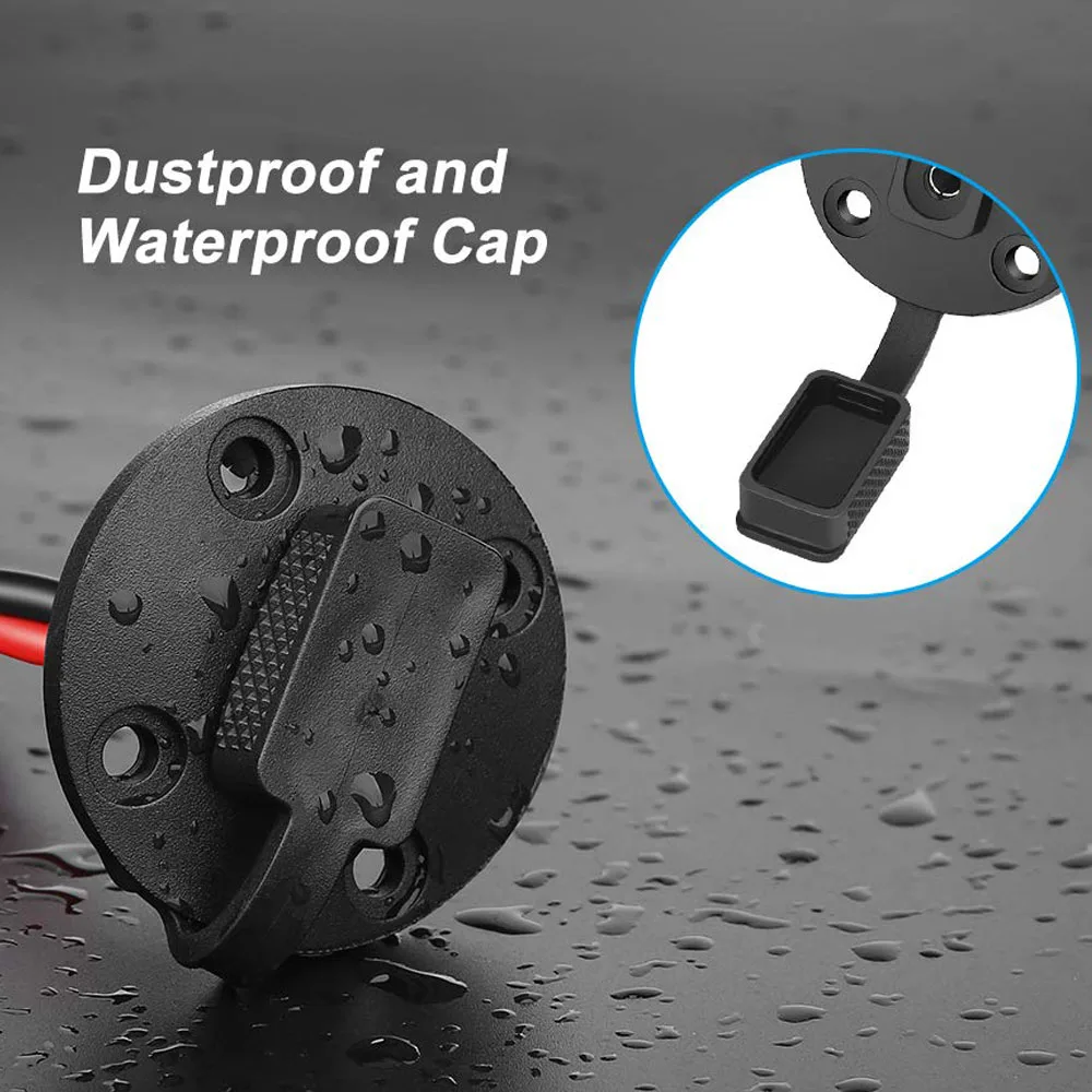 ABVJ-SAE Connector,Solar Weatherproof SAE Socket Sidewall Port, SAE Cable Quick Connect Panel Mount Universal Flush-Mountable Co