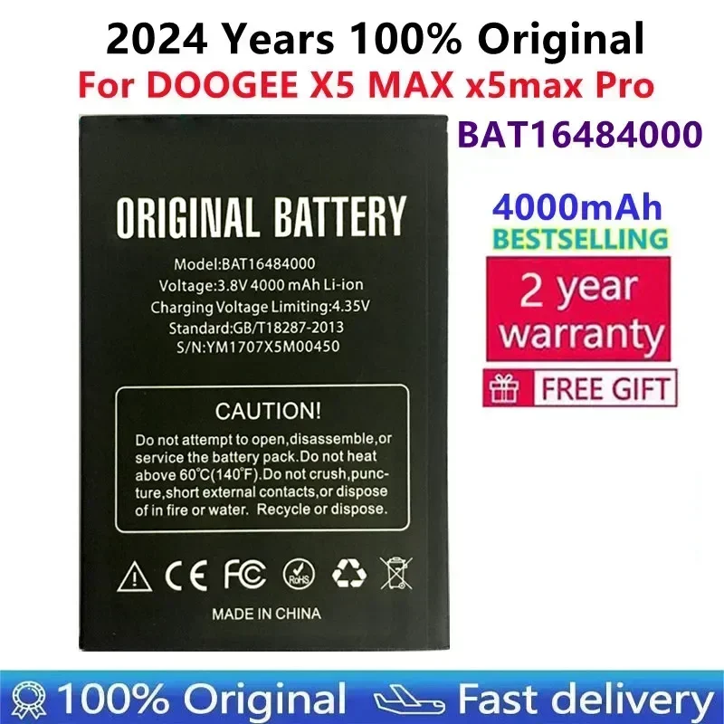 New BAT16484000 3.8V 4000mAh Battery For DOOGEE X5 MAX x5max Pro Batteries Bateria