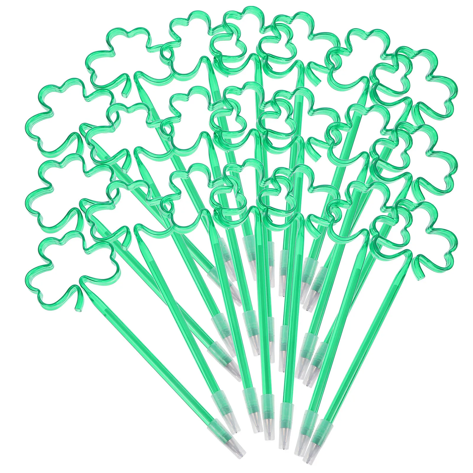 

20Pcs Clover Modeling Pens Free Flowing Ink Ergonomic Design for Smooth Writing Students School Office Supplies
