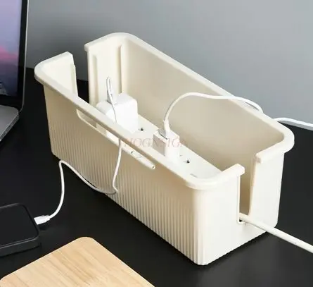 1pcs Plug in board storage box, socket storage box, power cord, data cable, charger storage, desktop hub