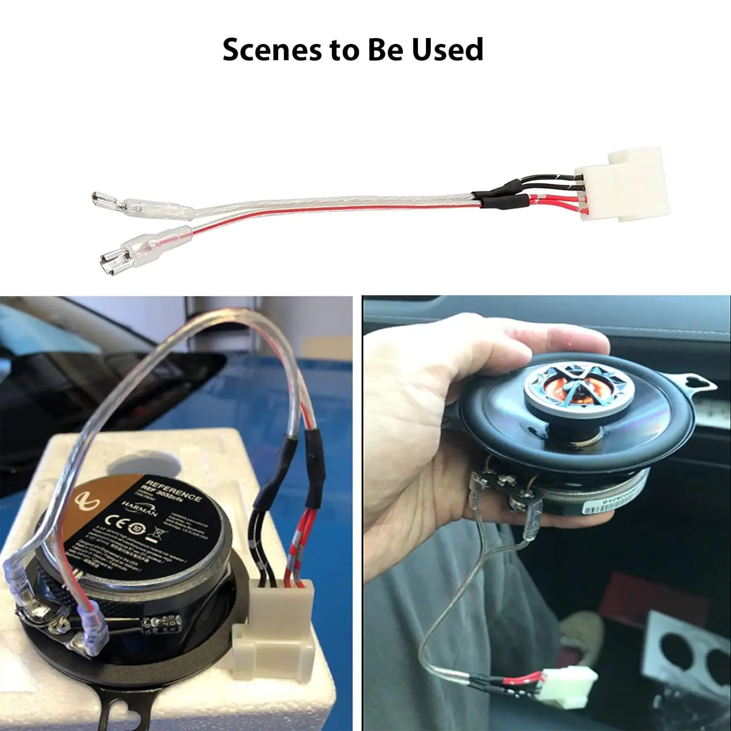 PS2,Car Front Dash Tweeter Speaker Wiring Harness for Toyota RAV4 Camry Highlander,Subaru Forester WRX,2-year warranty