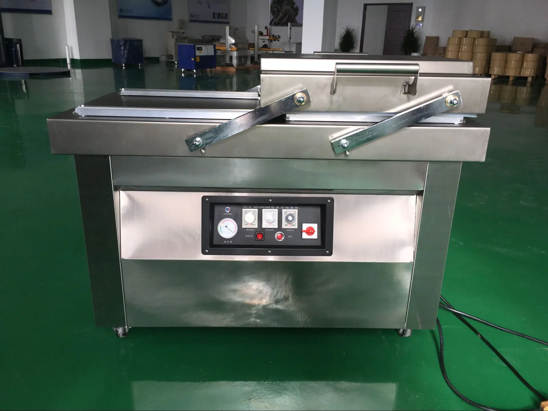 Semi Automatic Single Chamber Dry Chicken Meat Food Nitrogen Gas Flushing Vacuum Packing Machine