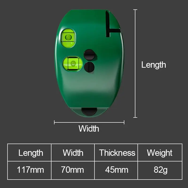 90 Degree Laser Scale Battery Powered Infrared Line Level Long Distance High Precision Infrared Level Wall Portable Electronic