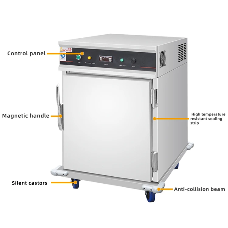 Restaurant Service Equipment Food Warm Cart Hotel Supply Stainless Trolley Mobil Food Warmer Cart