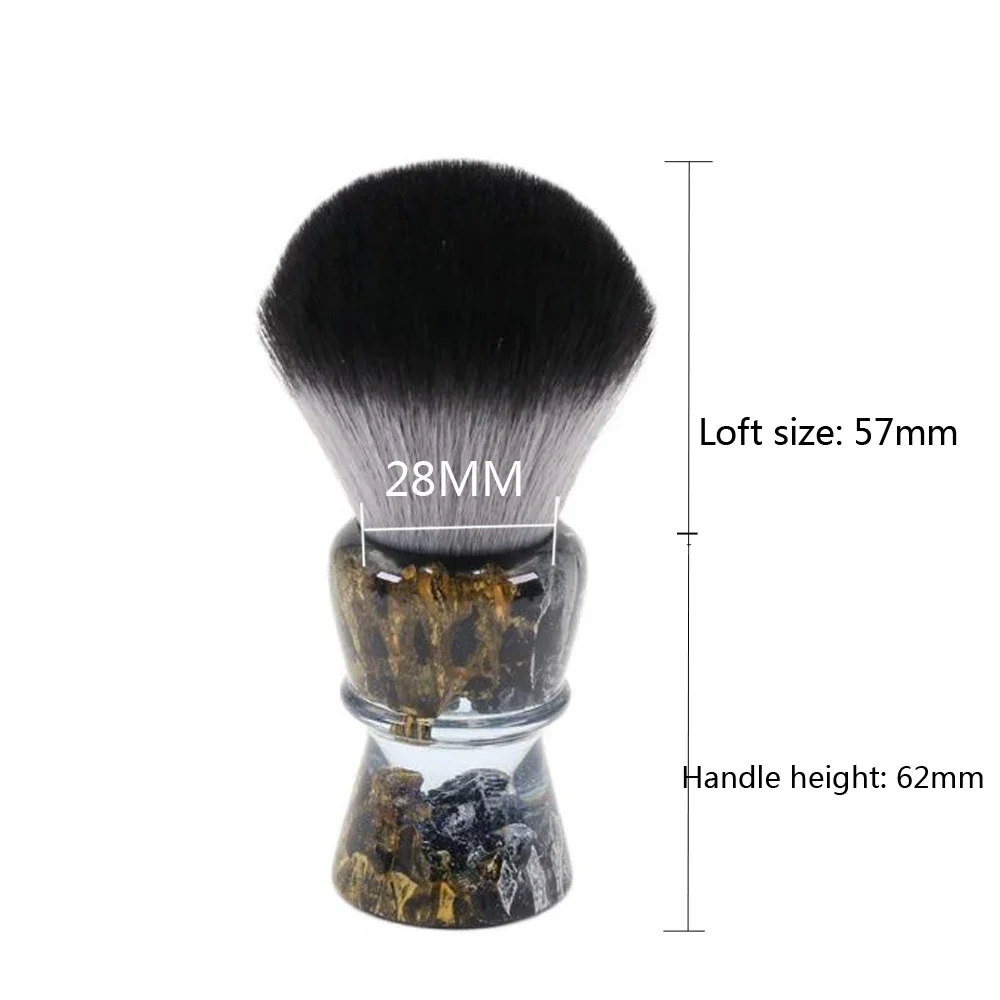 YAQI ROCKS 28mm Synthetic Hair Resin Handle Men Wet Shaving Brush and Shaving Soap Set