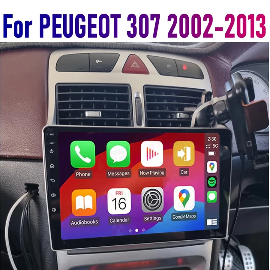 

Автомагнитола Android 16 Carplay Auto для Peugeot 307 SW 307CC 307SW 2002-2013: Мультимедийный Видеоплеер, Навигация GPS, Стереосистема, Головное Устройство