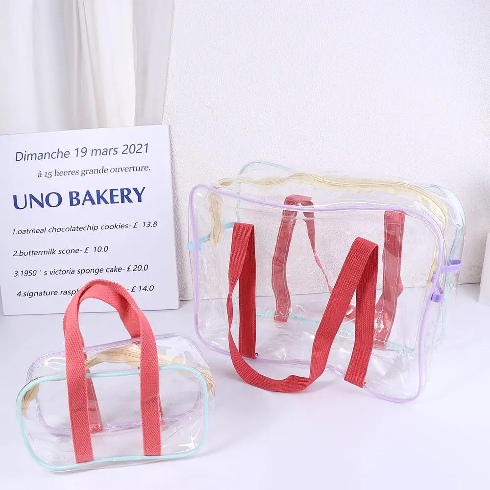 

Capacity Zipper Bag Cosmetic Case Toiletry Bag Transparent Makeup Bag PVC Tote Bag Waterproof Storage Bag Waterproof Beach Bag