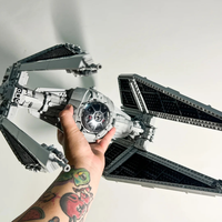 1931pcs DIY 75382 Spaceship Tied Interceptord Building Blocks Spacecraft Fighters Model Assembly Bricks Toys Kids Christmas Gift