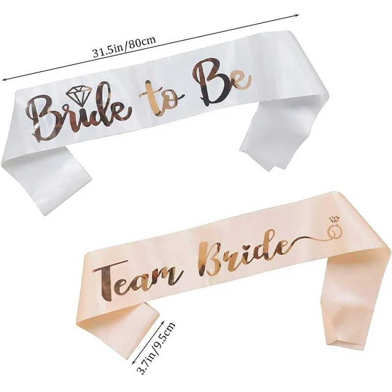 Sash cetim para decoração de despedida de solteira, ouro rosa, team bride to be, girl\'s hen, casamento, chuveiro nupcial, decoração suprimentos, 1