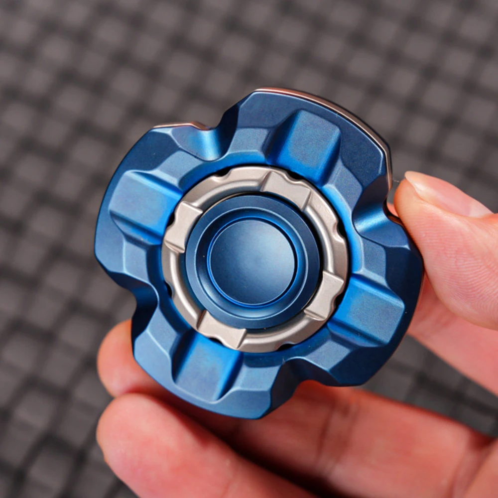 ステンレス鋼ブラックブルーフィジェットスピナーオープンネイルジャイロストレス解消おもちゃオフィスデスクアクセサリーフィジェットおもちゃ金属