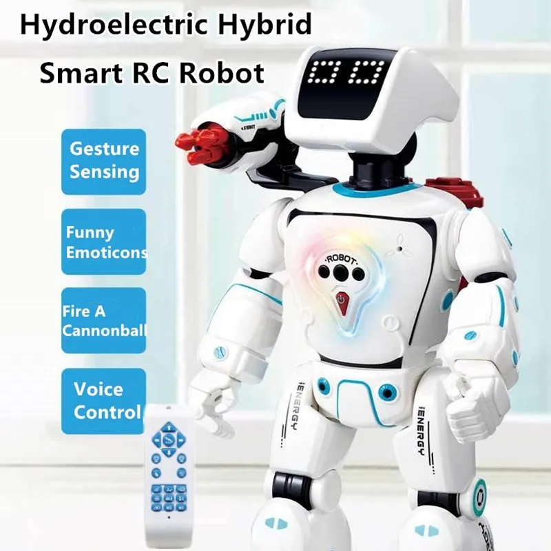 Remote Control Intelligent Smart Robot Voice Conversation Gesture Touch Sensing Battle Mode Launch Bullet RC Robot  Child Gift