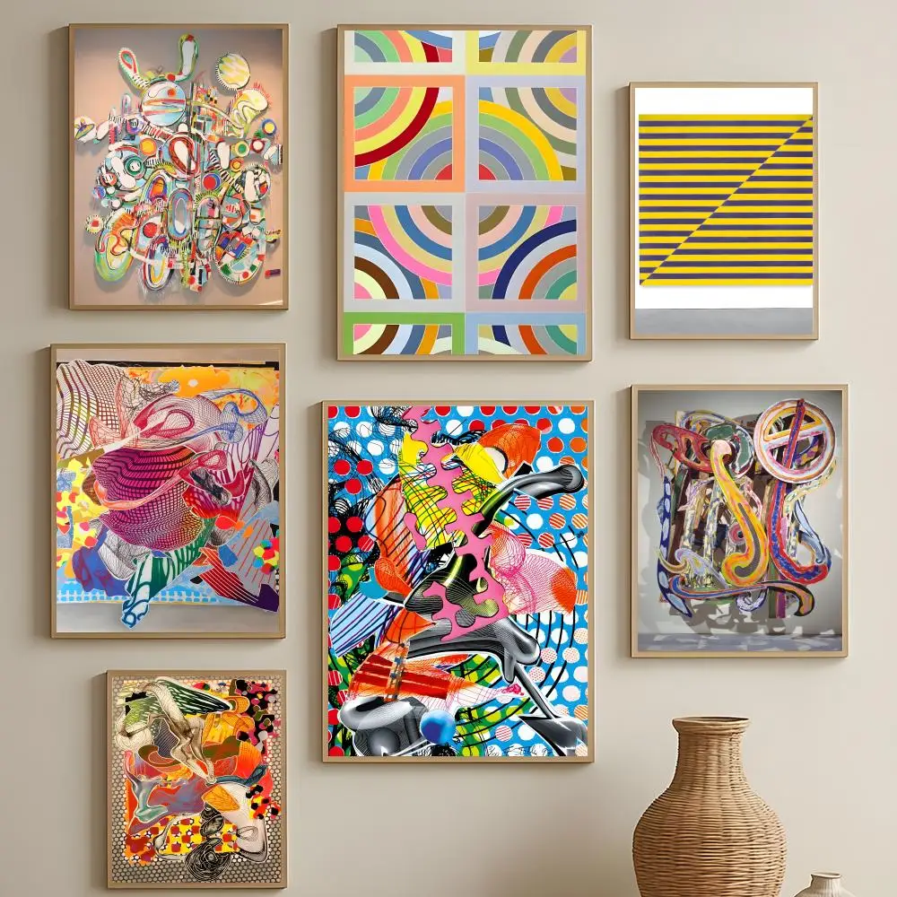 Künstler-Frank-Stella-Poster, HD, selbstklebende, wasserfeste Wandkunst, einfach anzubringen, Dekoration für mehrere Szenarien