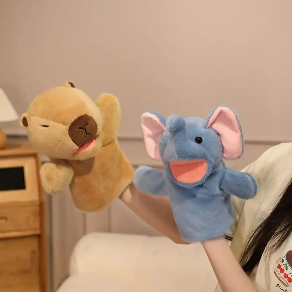 Frog Animal Hand Puppet Storytelling Duck Stuffed Shark Toys Movable Mouth Simulation Hand Finger Story Puppet Story Time