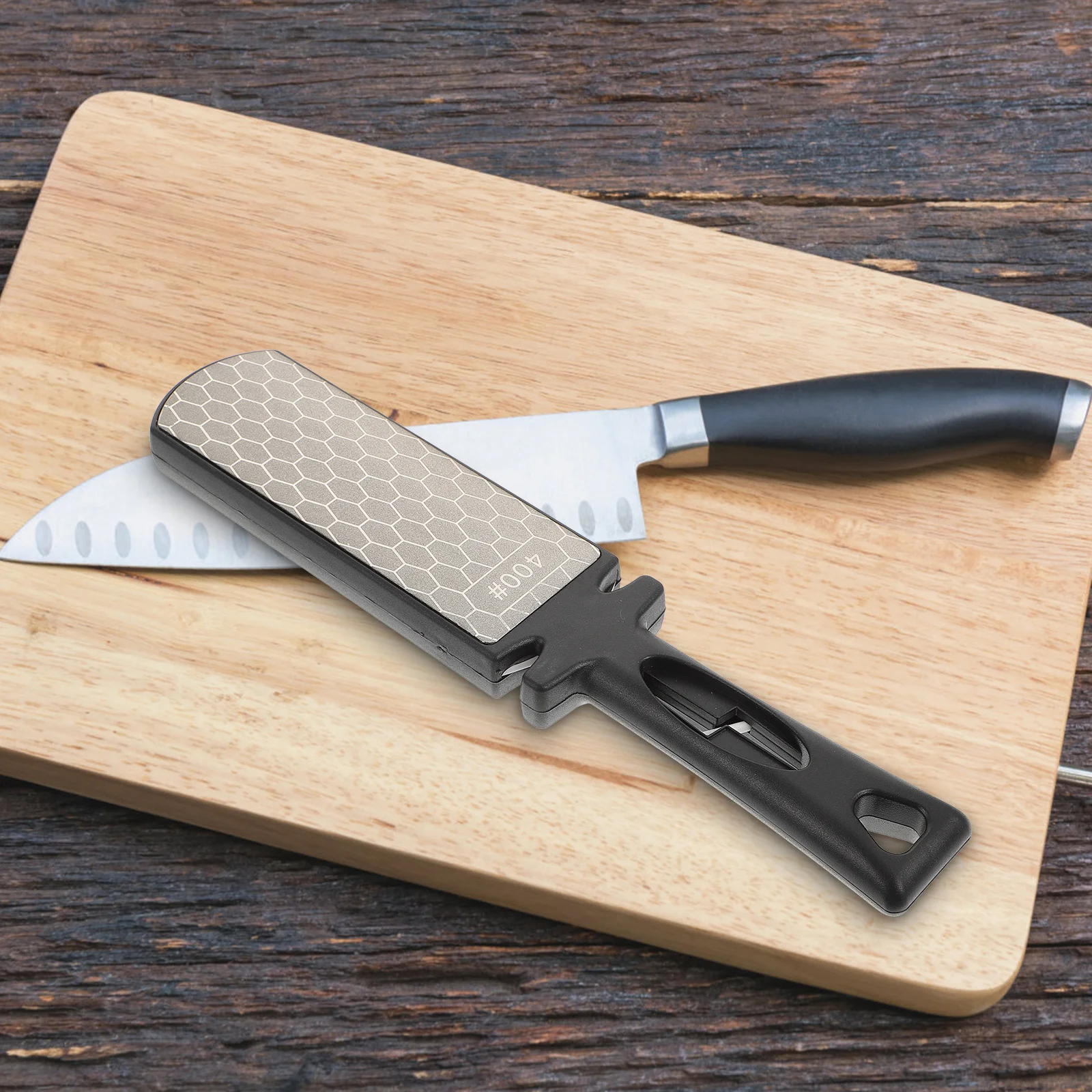 

Double-Sided Sharpener Emery Plastic Kitchen Gadget Multi-Functional Cutter Honeycomb Sharpening Tool For Knives Scissors