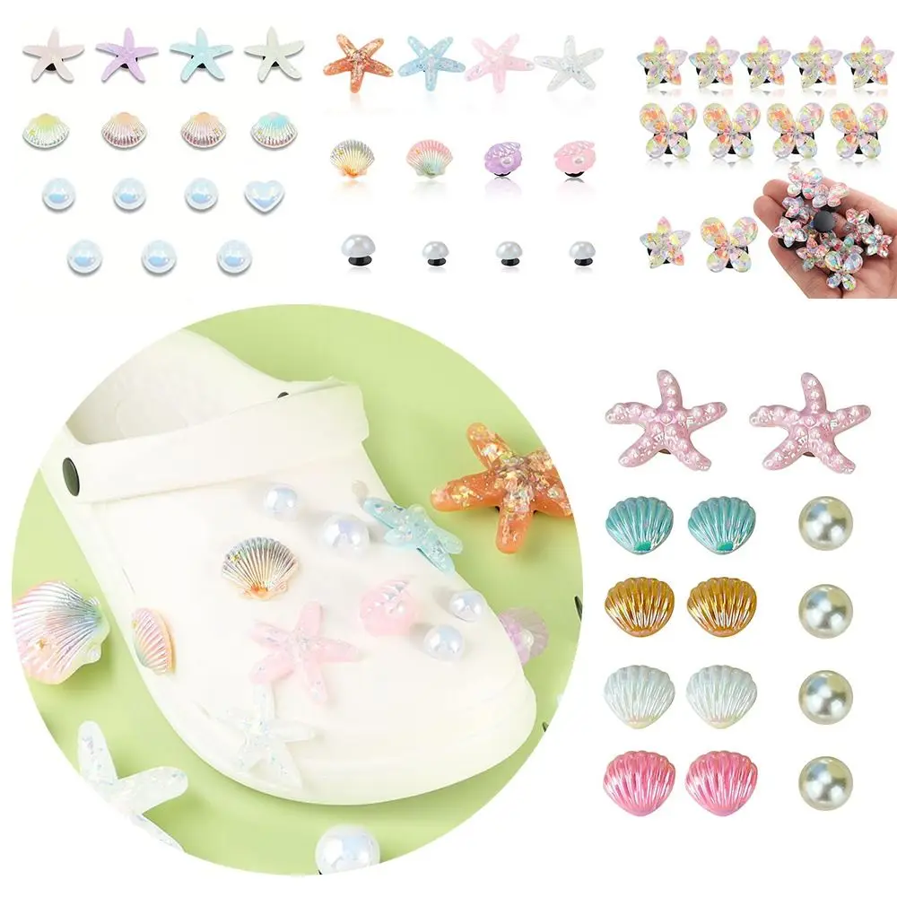 

Starfish Shell Flowers Shape Beach Totes Bags Decoration Charms for Bag Bag Accessories Colorful Insert Charm Accessories