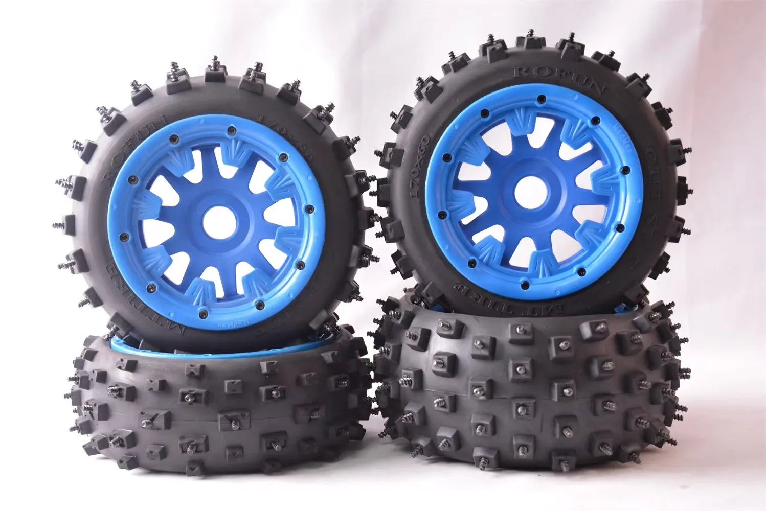 Material de nylon de alta resistência, aperto forte, alta resistência ao desgaste, conjunto de roda de prego de ferro para 1/5 hpi rofun baja 5b 170*60mm