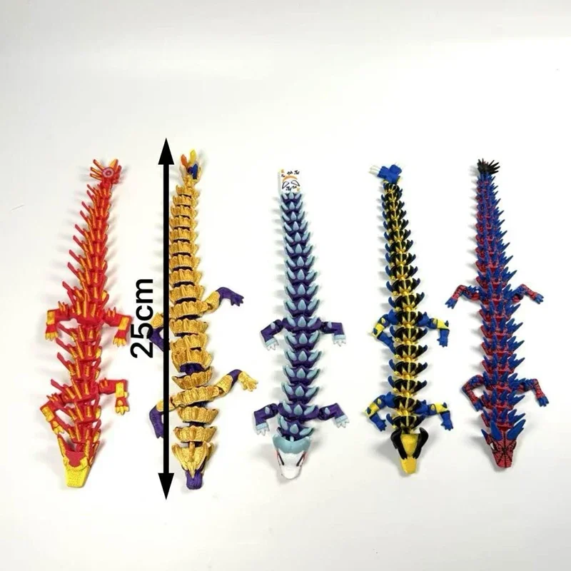 Nuevo modelo de dragón impreso en 3D, estatua en miniatura de dragón simulado móvil multiarticulación, adornos de animales para el hogar y la Oficina, regalo para niños