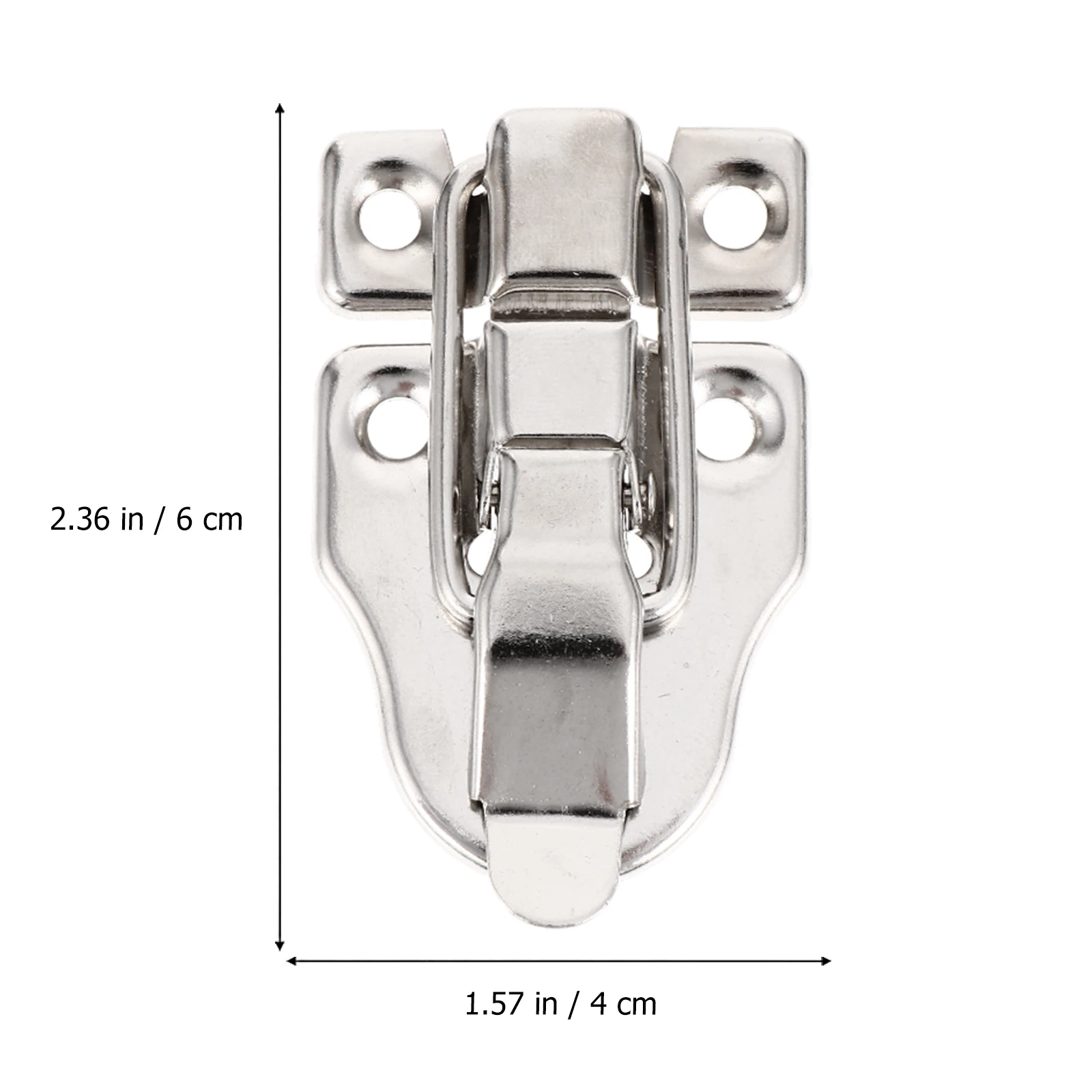 

6 Pcs Lock Iron Buckle Small Latches for Wooden Boxes Chinese Style Chest Furniture Locking Silver Cabinet