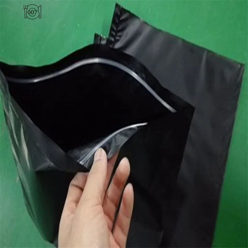 Reclosable Zip Lock Black Opaque PE Plastic Package Bags Outdoor Travel Privacy Items Storage Light-Proof Packaging Zipper Bag