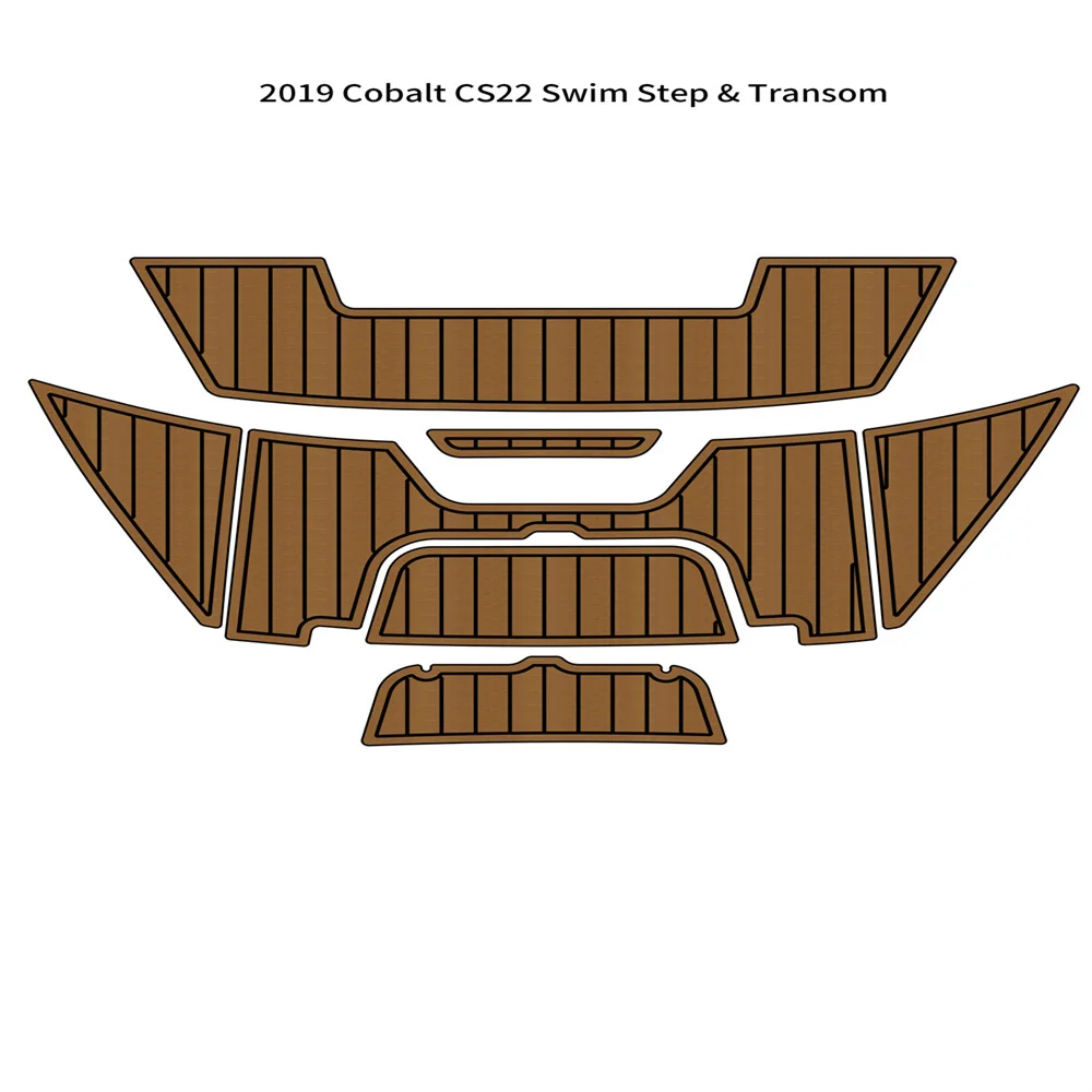 

2019 Cobalt CS22 Swim Platform Step Pad Boat EVA Foam Faux Teak Deck Floor Mat SeaDek MarineMat Gatorstep Style Self Adhesive