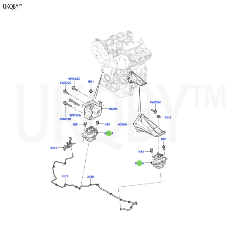 La nd Ro ve r Sp or t Ra ng e Ro ve r 2010-2013 LR014113 Bracket