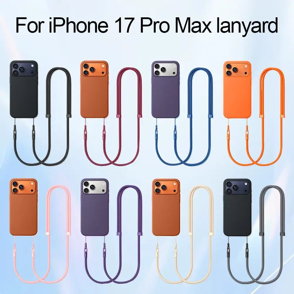 

Регулируемый ремешок для мобильного телефона для iphone 17pro max, полиэстеровый ремешок с защитой от падения