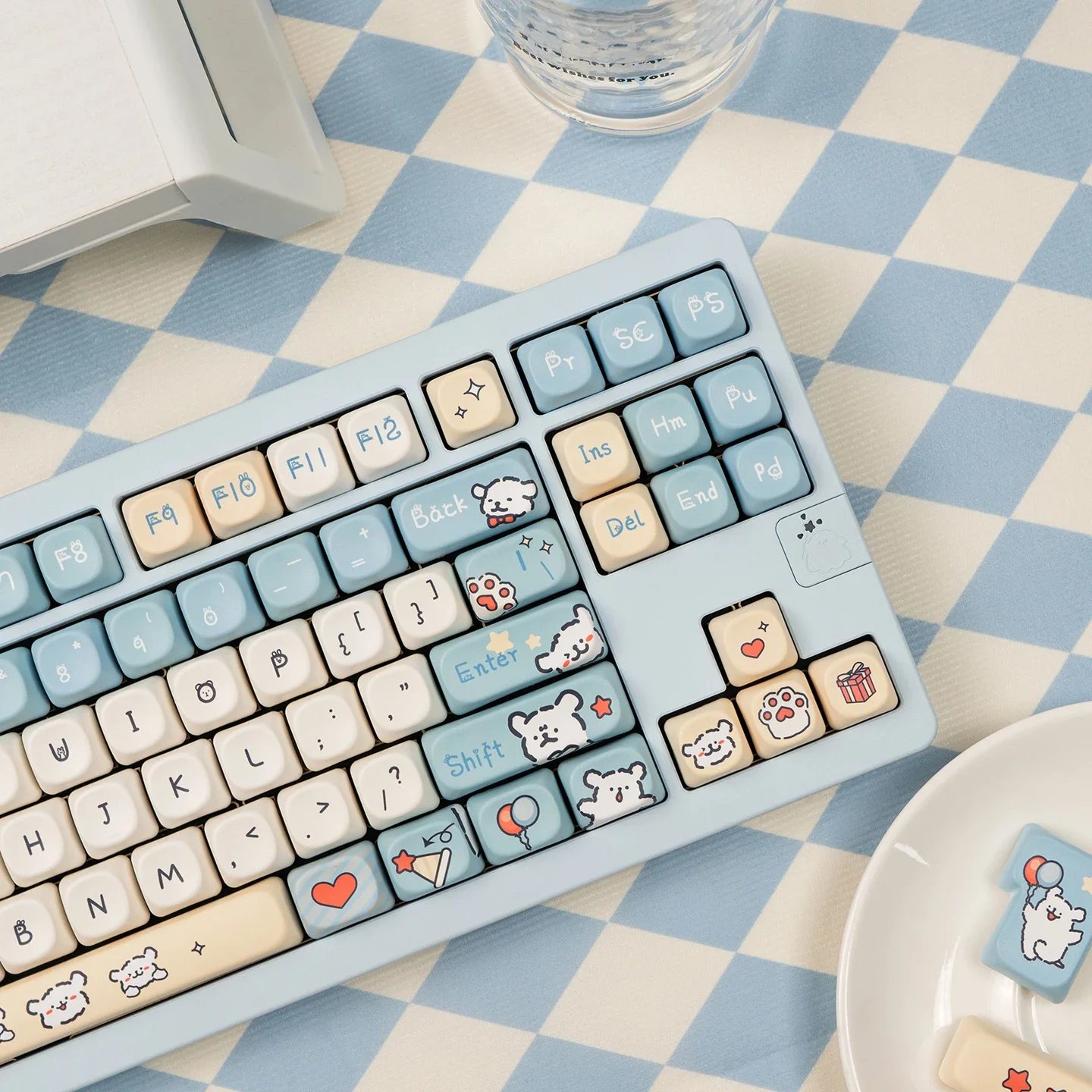 جرو لوحة المفاتيح الميكانيكية أغطية المفاتيح لطيف جولة PBT التسامي الساخن مخصص MOA عالية التكيف Wooting