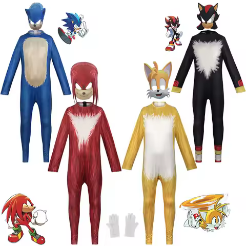 Anime The Sonic Kid Series Cosplay Characters Halloween Cartoon Children Costumes Stage Performance Live Cosplay Costumes