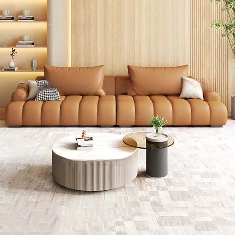 Square Vintage Luxury Sofa Living Room Comfortable European Modern Couches Puffs Home Leather Woonkamer Banken Salon Furniture