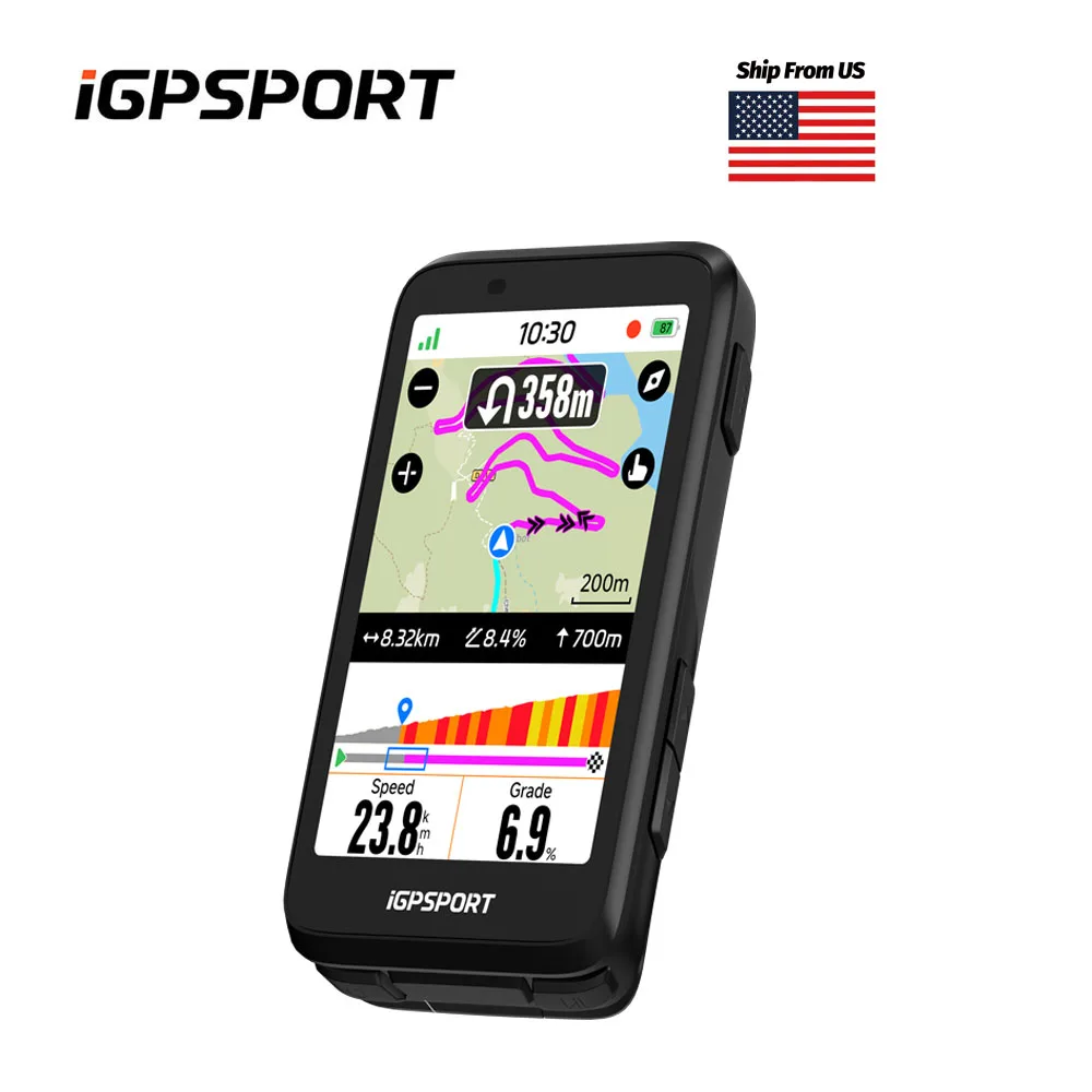 

iGPSPORT Bicycle GPS Computer BiNavi Touchscreen Map Navigation 35 Hours Battery Life IPX7 Waterproof Route Planning